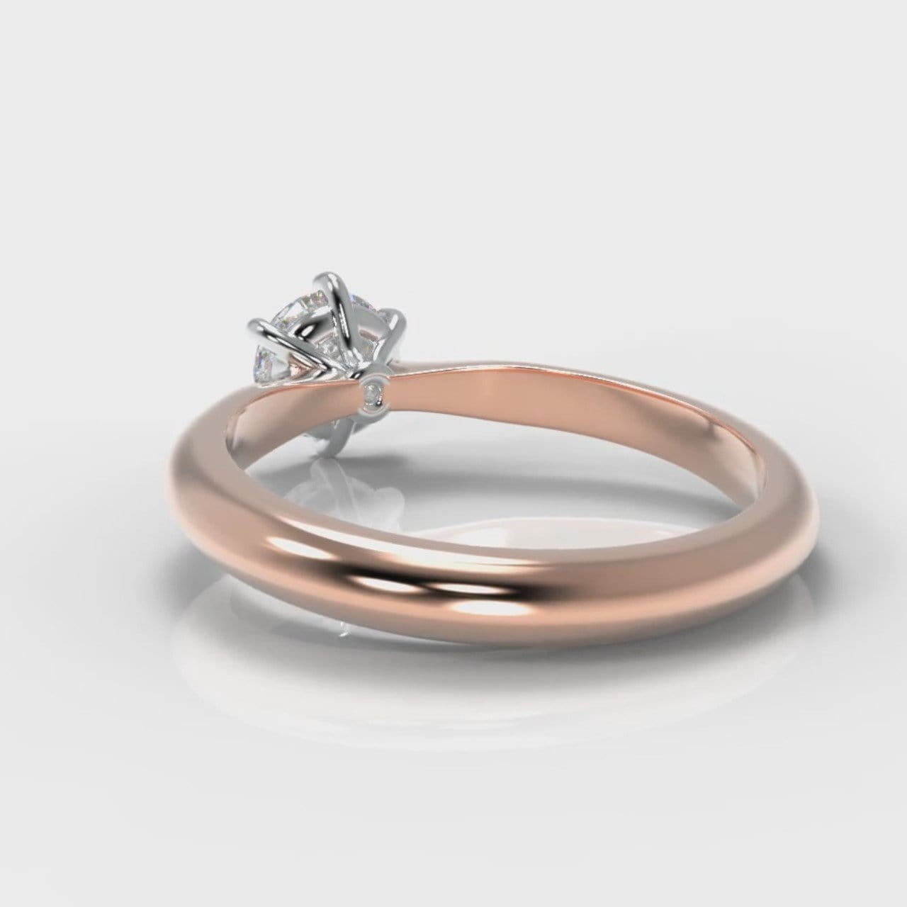 Star Solitaire Round Brilliant Diamond Engagement Ring - Rose Gold