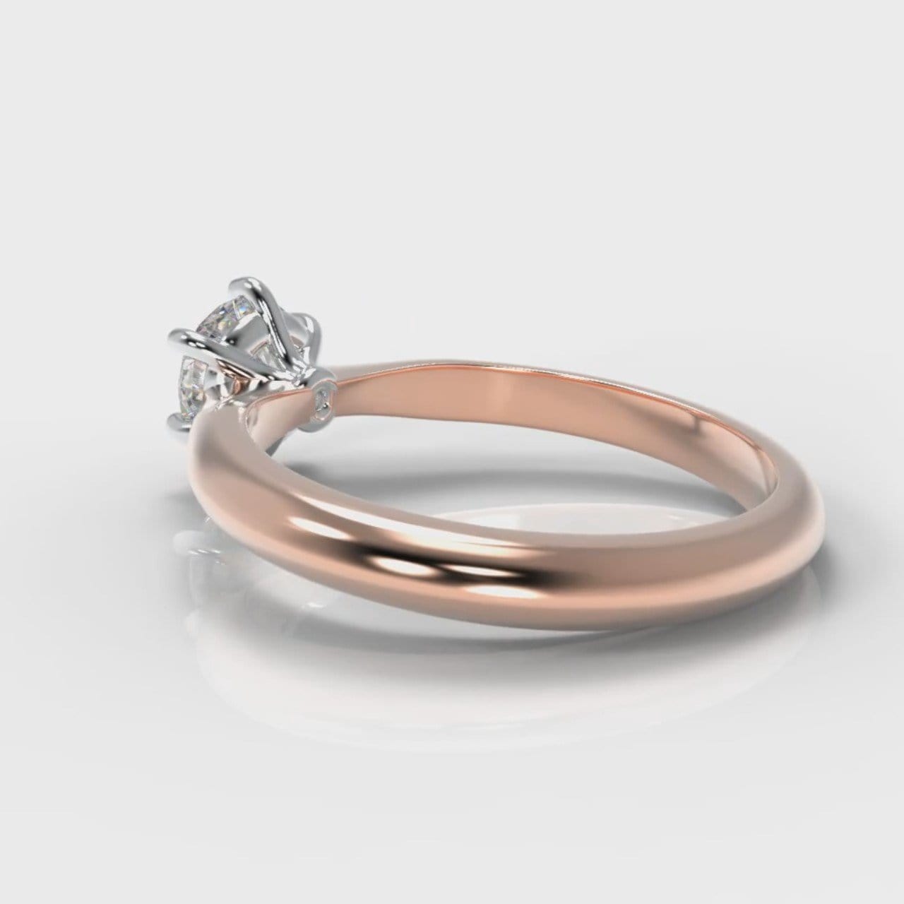 Star Solitaire Round Brilliant Diamond Engagement Ring - Rose Gold
