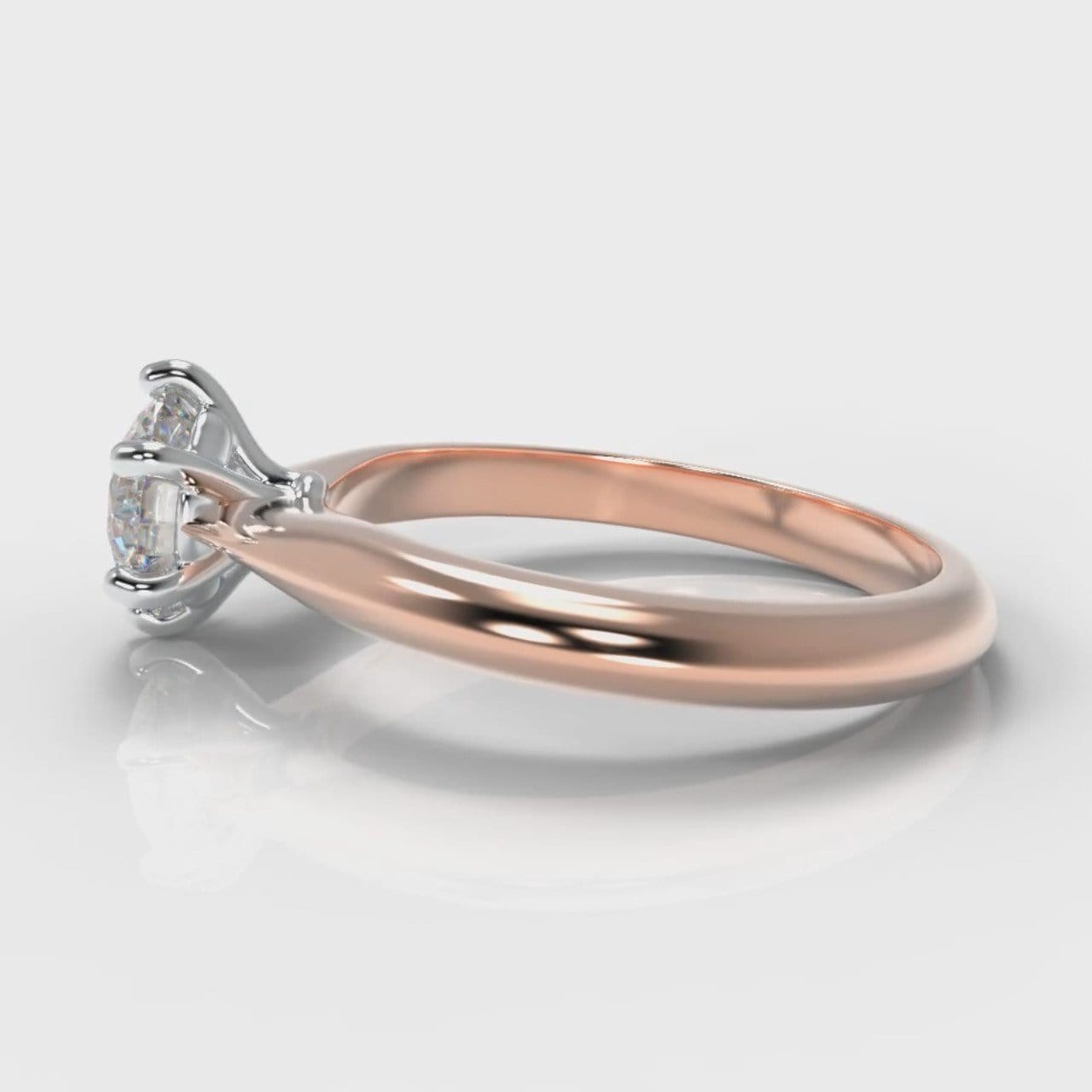 Star Solitaire Round Brilliant Diamond Engagement Ring - Rose Gold