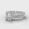 Carrée Solitaire Cushion Cut Diamond Bridal Set
