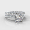 Carrée Solitaire Cushion Cut Diamond Bridal Set