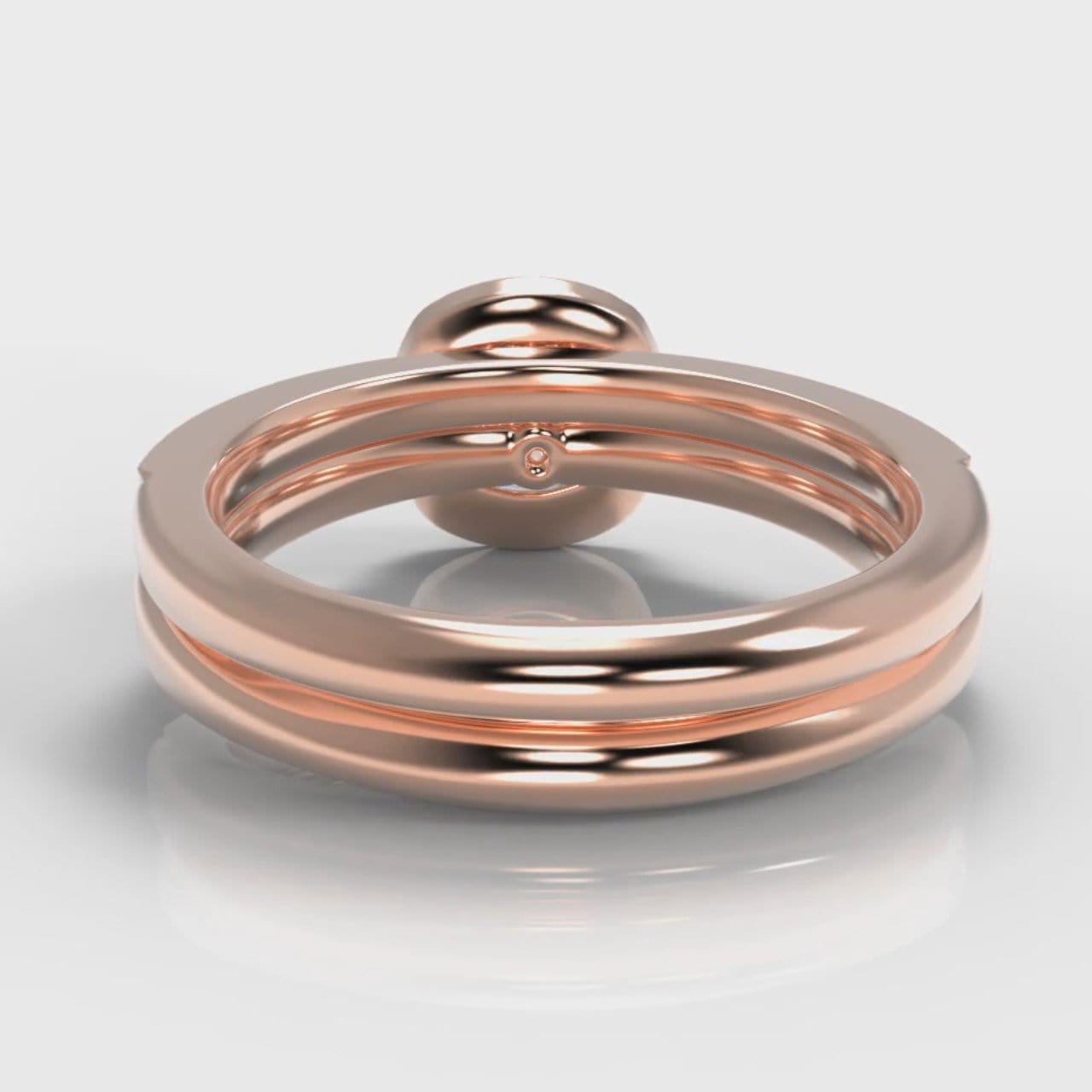 Pavé Cushion Cut Diamond Halo Bridal Set - Rose Gold