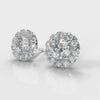 Halo Diamond Stud Earrings (GIA Certified)