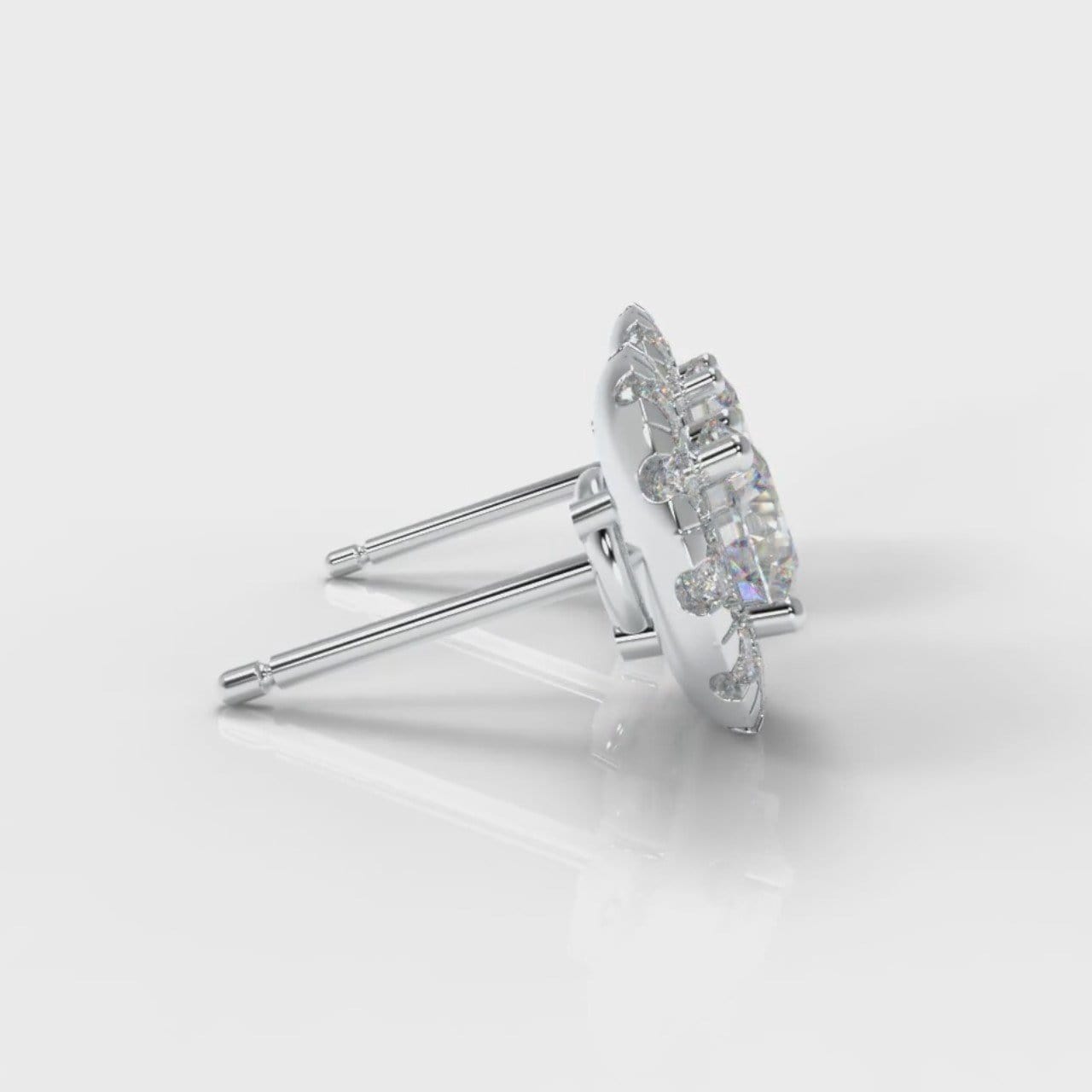 Halo Diamond Stud Earrings (GIA Certified)