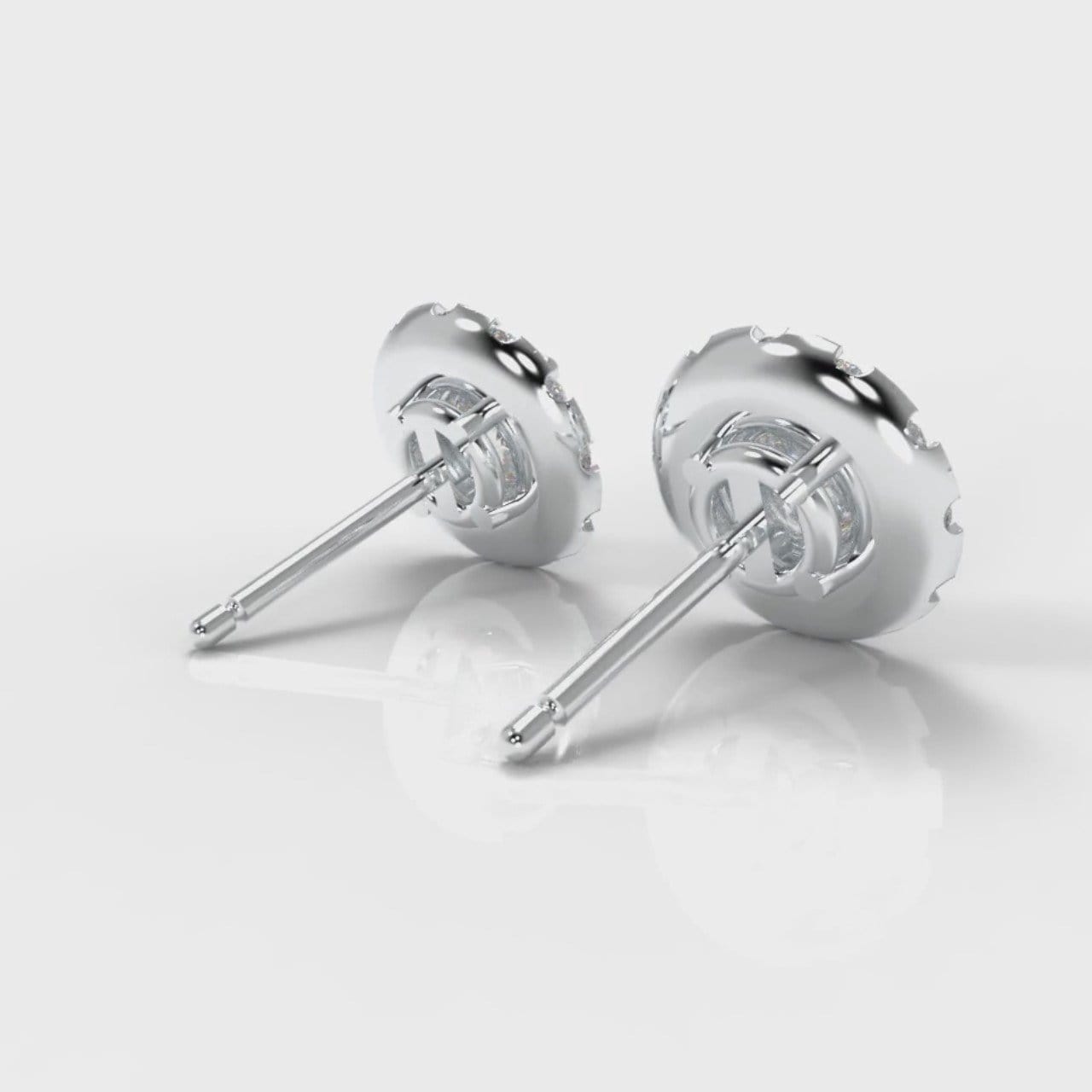 Halo Diamond Stud Earrings (GIA Certified)