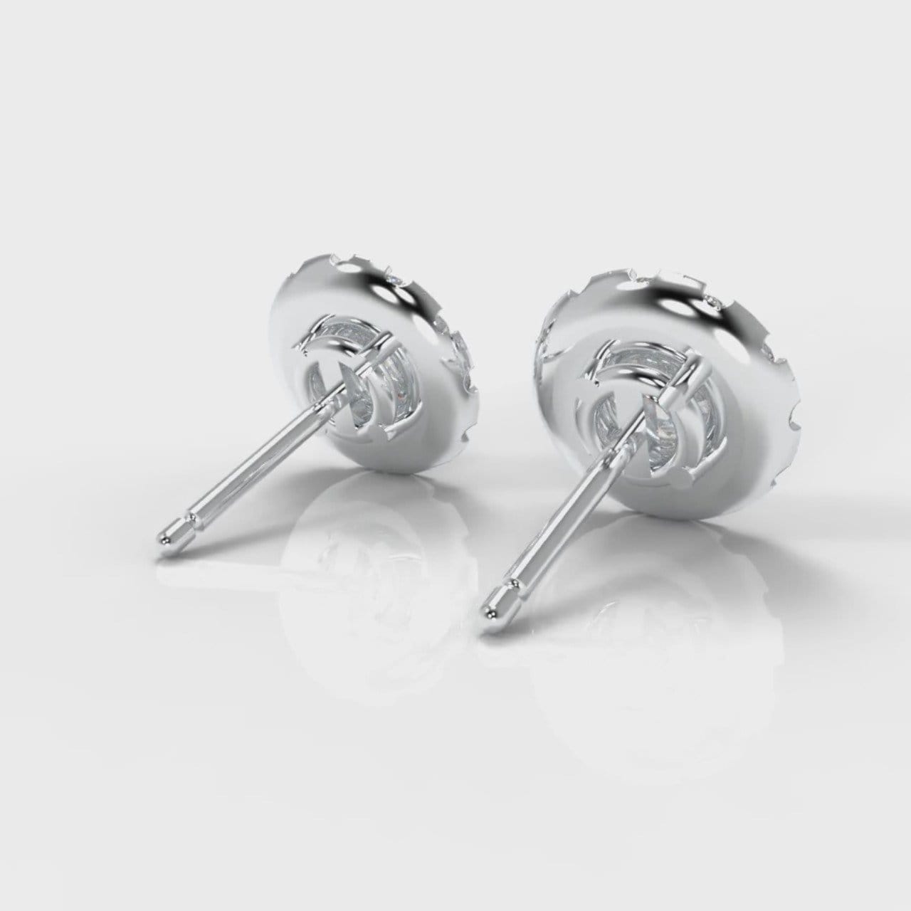 Halo Diamond Stud Earrings (GIA Certified)