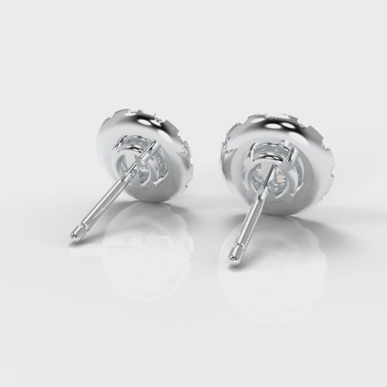 Halo Diamond Stud Earrings (GIA Certified)