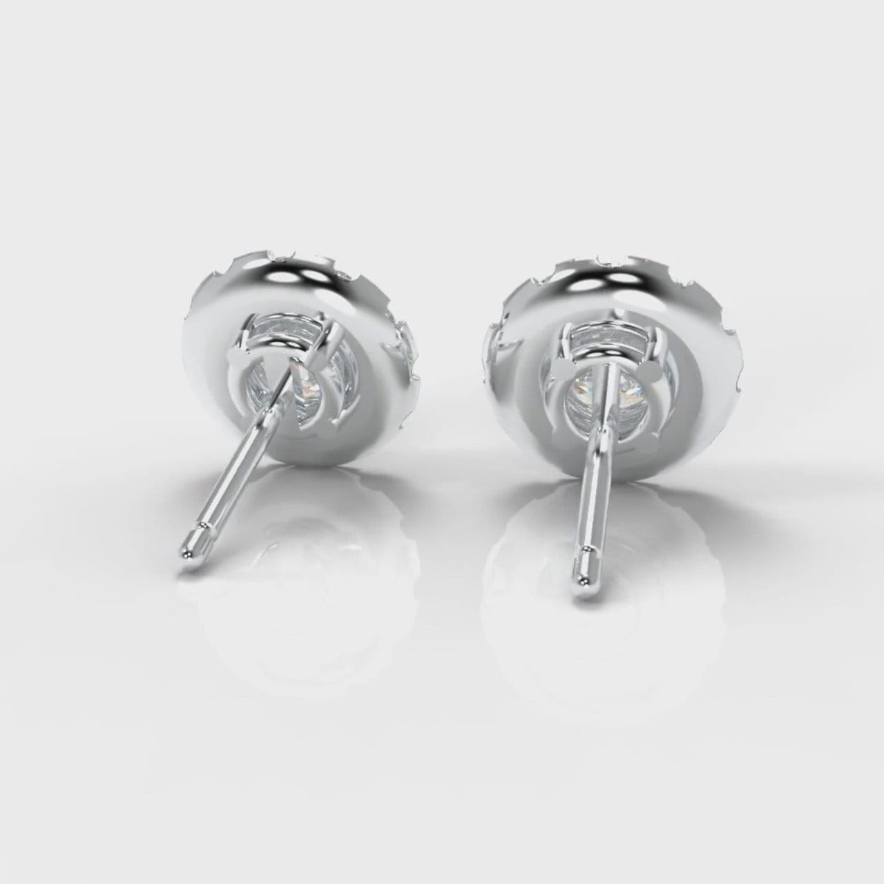 Halo Diamond Stud Earrings (GIA Certified)
