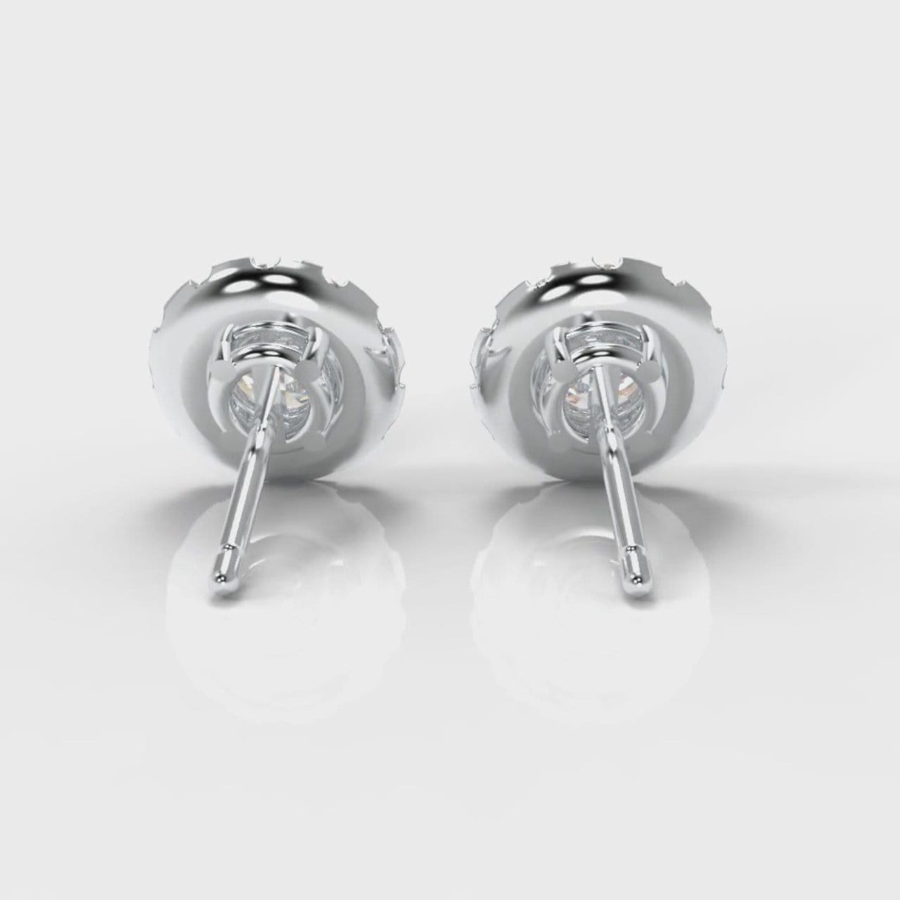 Halo Diamond Stud Earrings (GIA Certified)