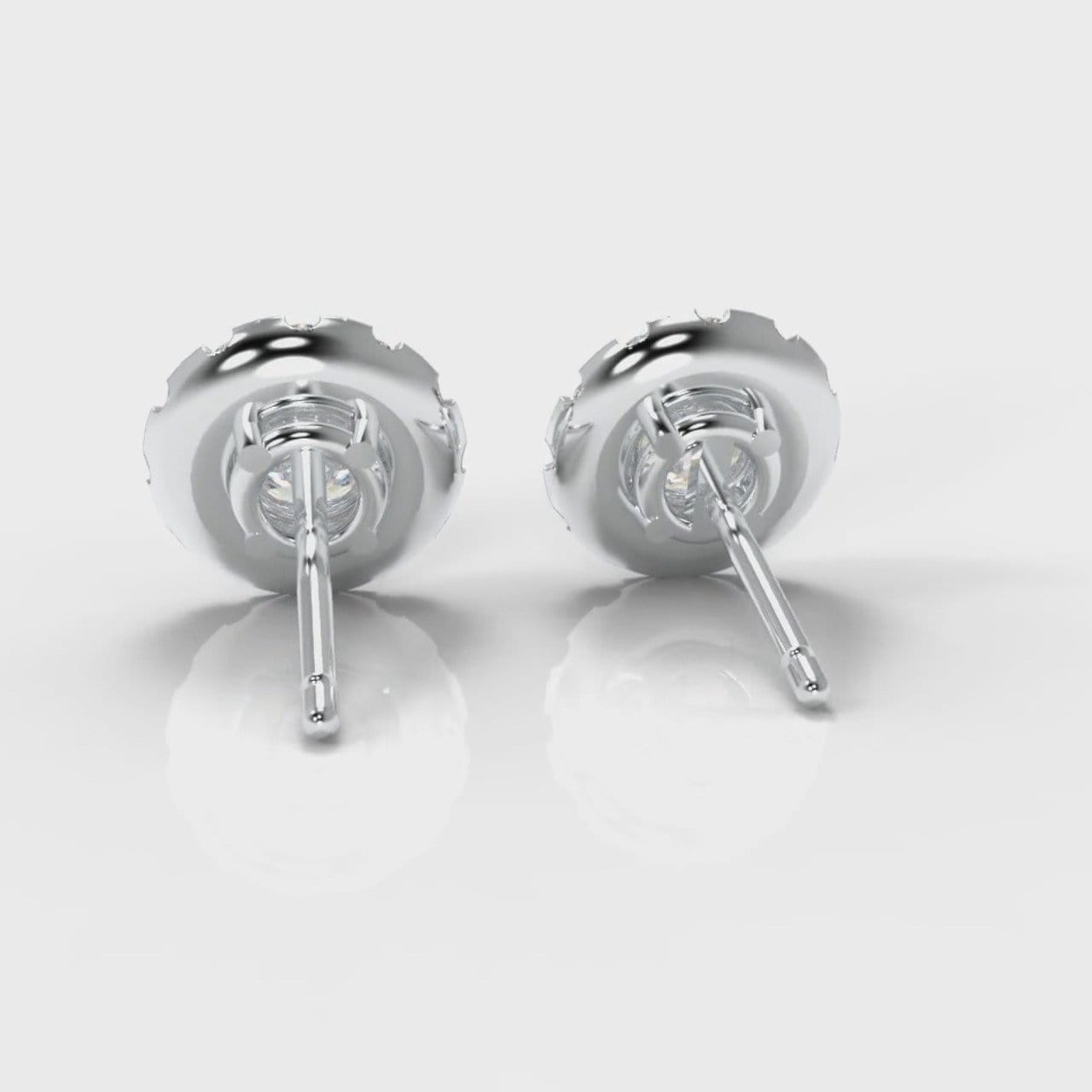 Halo Diamond Stud Earrings (GIA Certified)