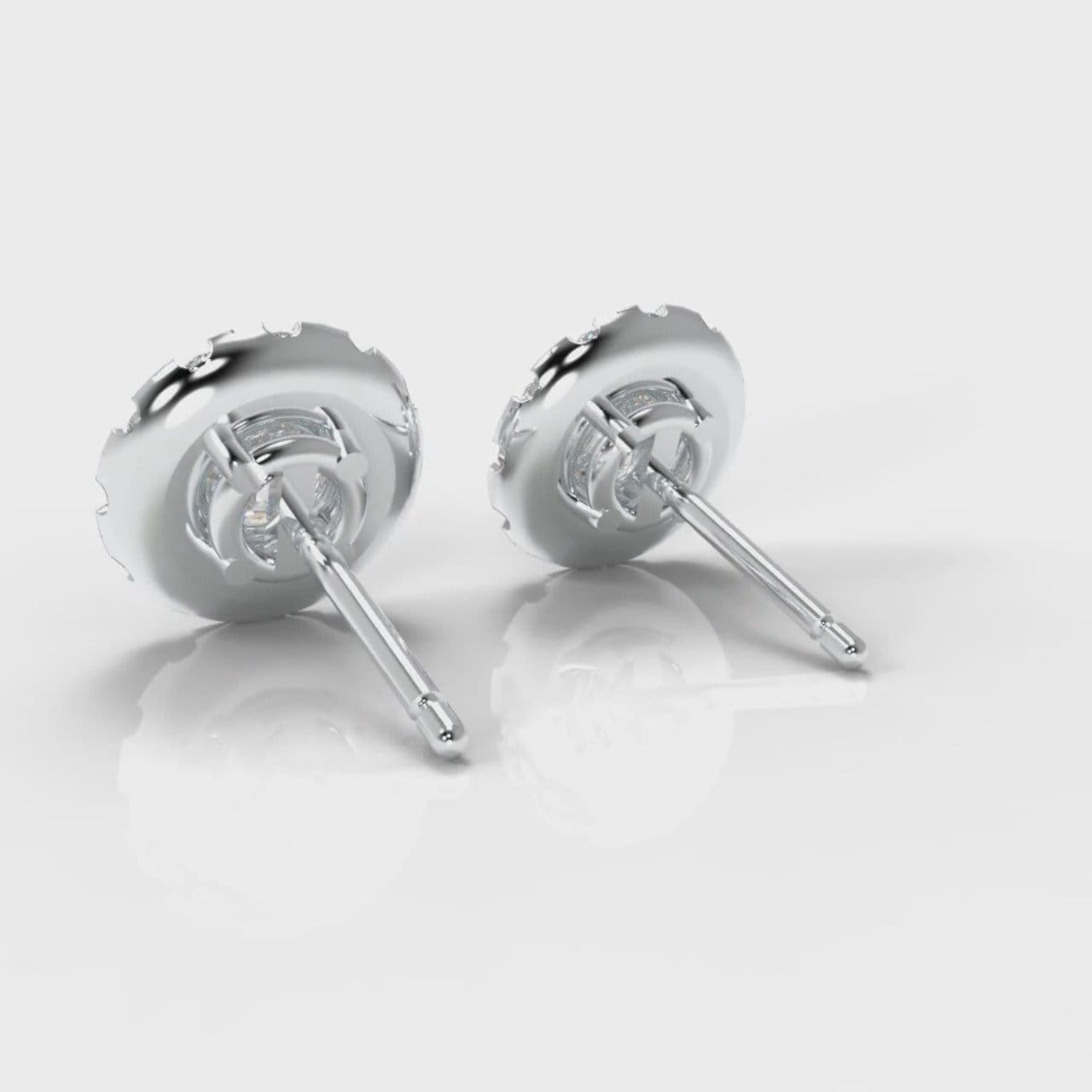 Halo Diamond Stud Earrings (GIA Certified)