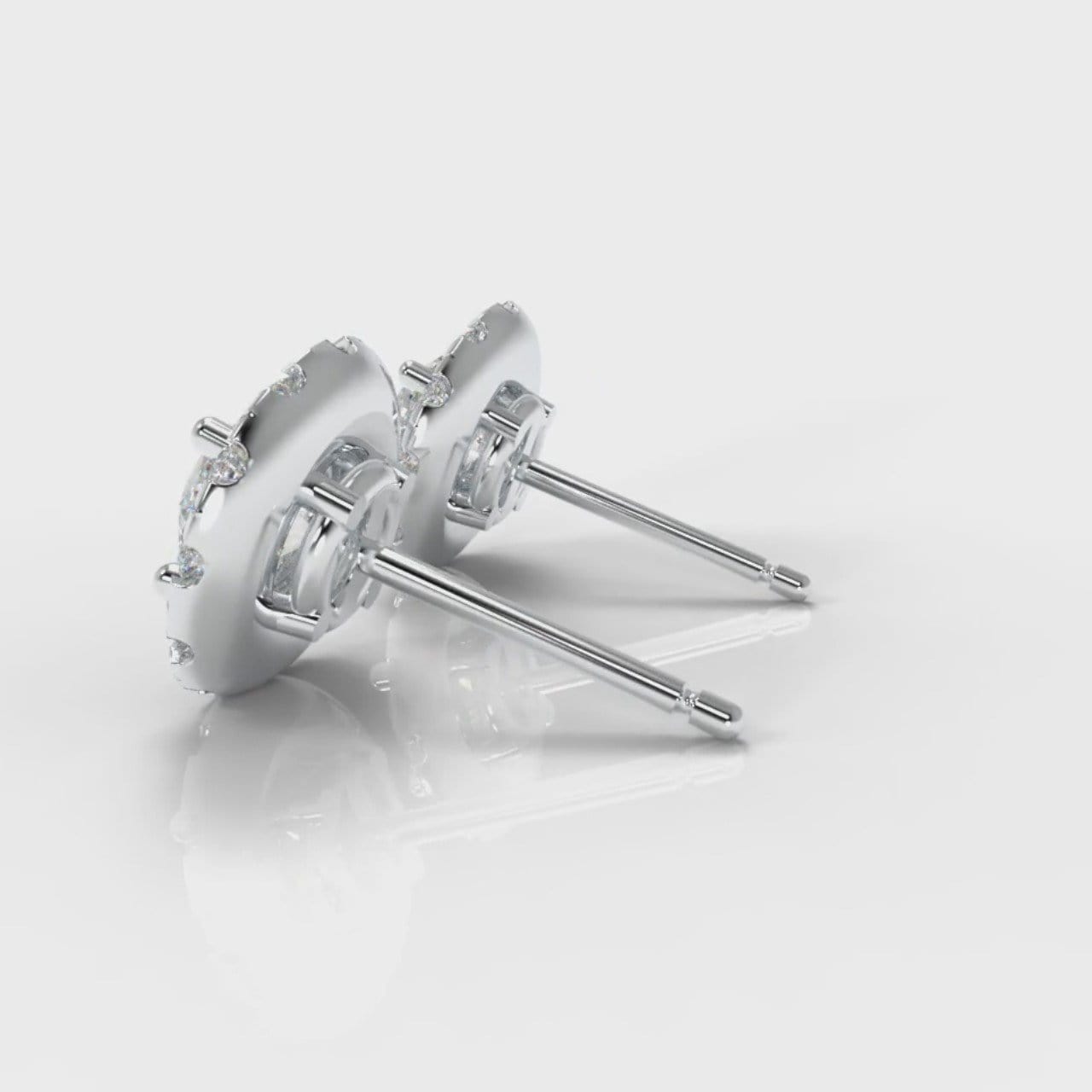 Halo Diamond Stud Earrings (GIA Certified)