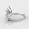 Star Petite Micropavé Marquise Diamond Engagement Ring