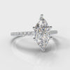 Star Petite Micropavé Marquise Diamond Engagement Ring