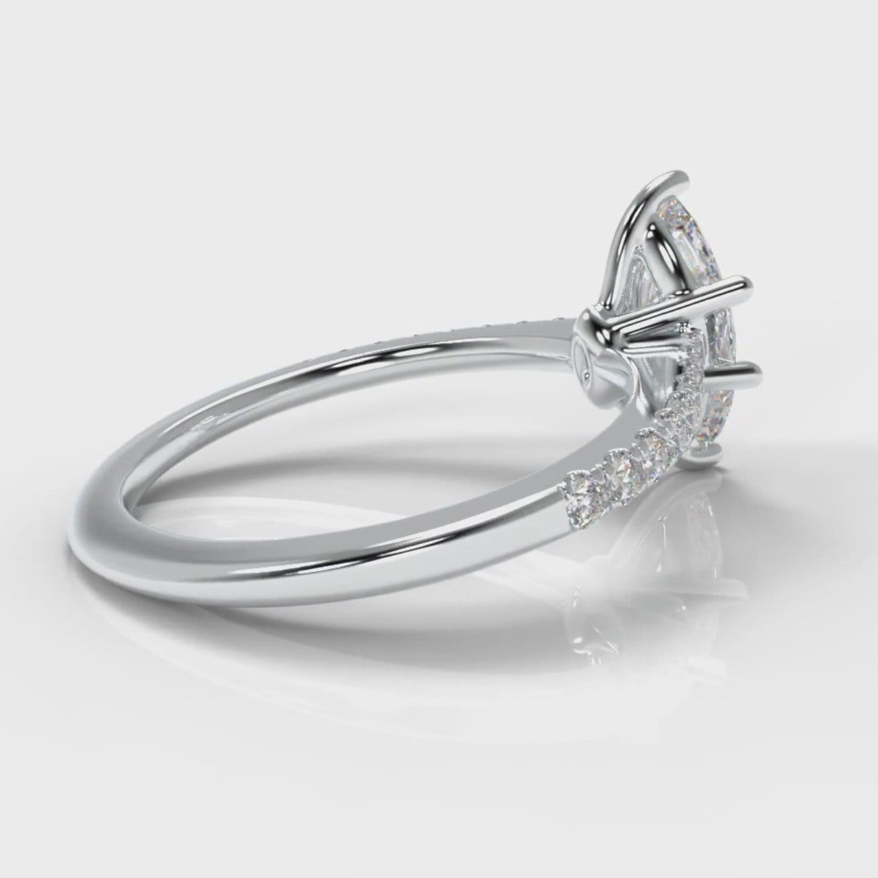 Star Petite Micropavé Marquise Diamond Engagement Ring