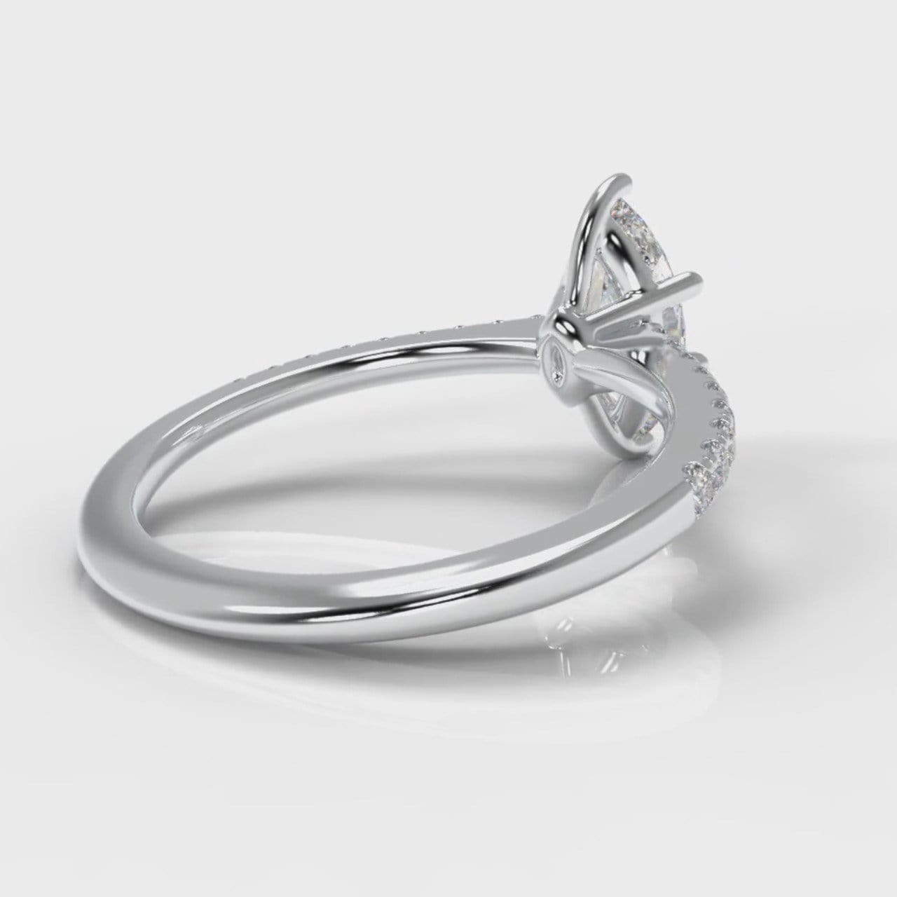 Star Petite Micropavé Marquise Diamond Engagement Ring