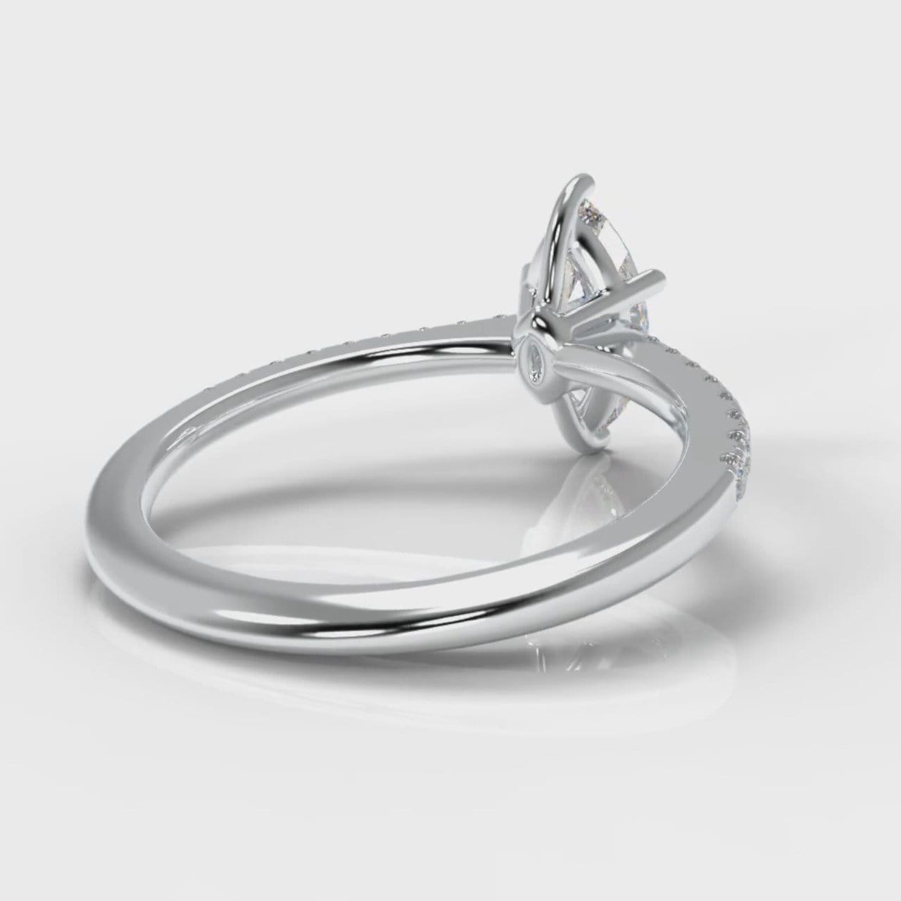 Star Petite Micropavé Marquise Diamond Engagement Ring
