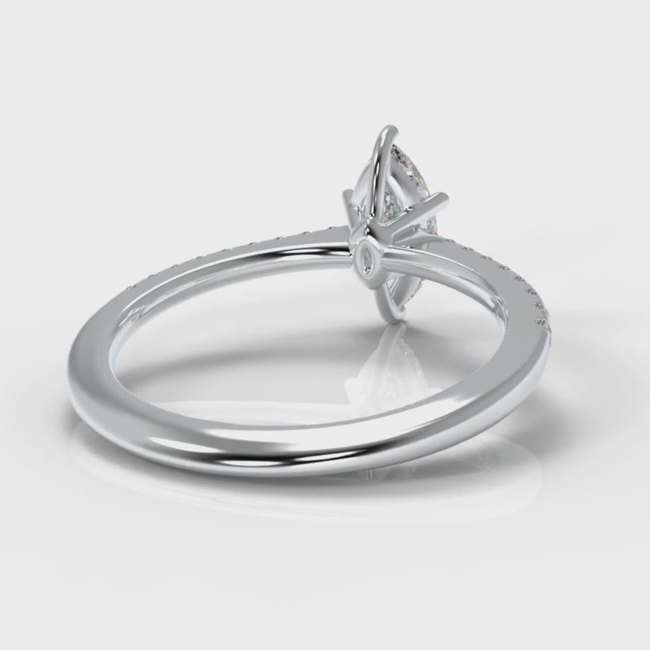 Star Petite Micropavé Marquise Diamond Engagement Ring