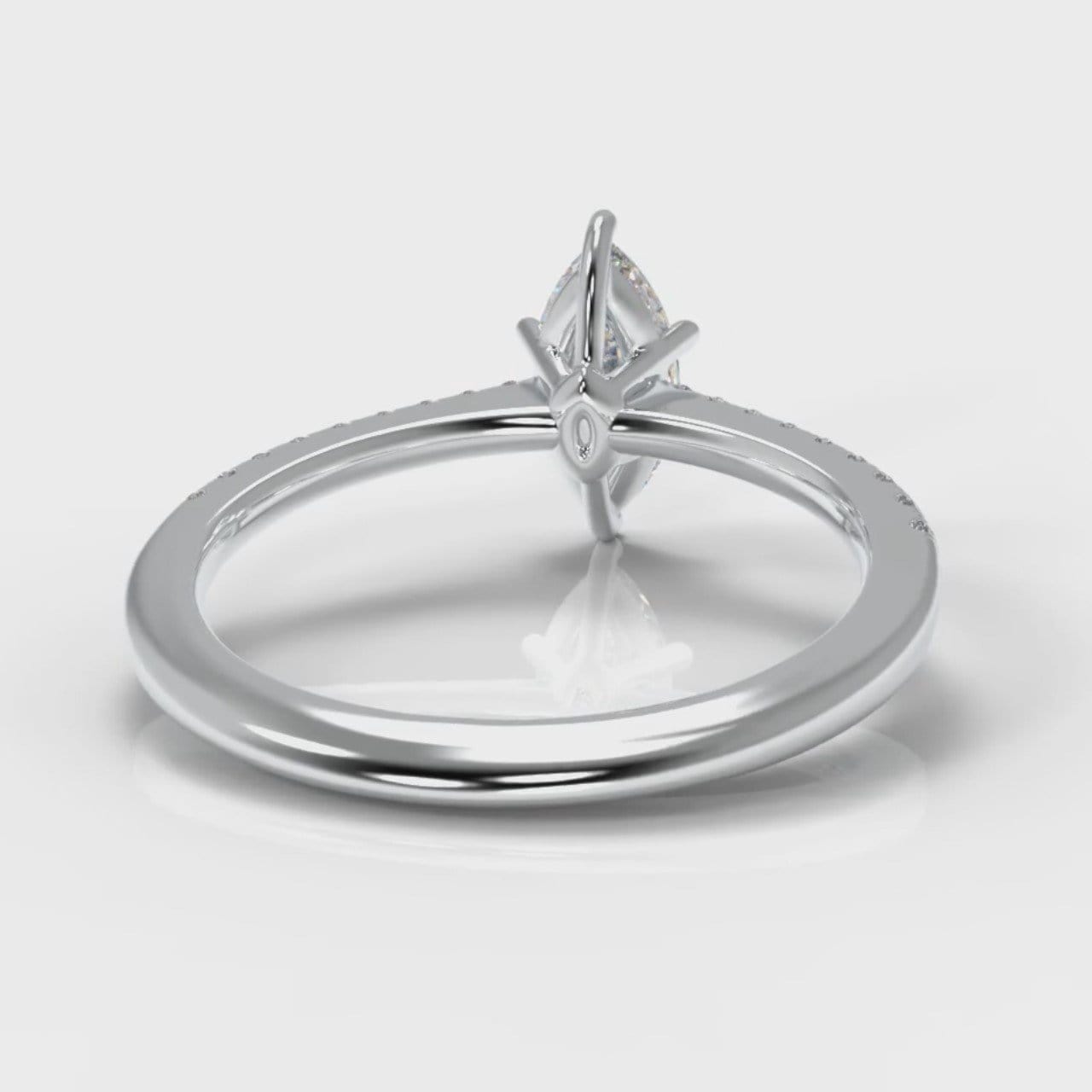 Star Petite Micropavé Marquise Diamond Engagement Ring