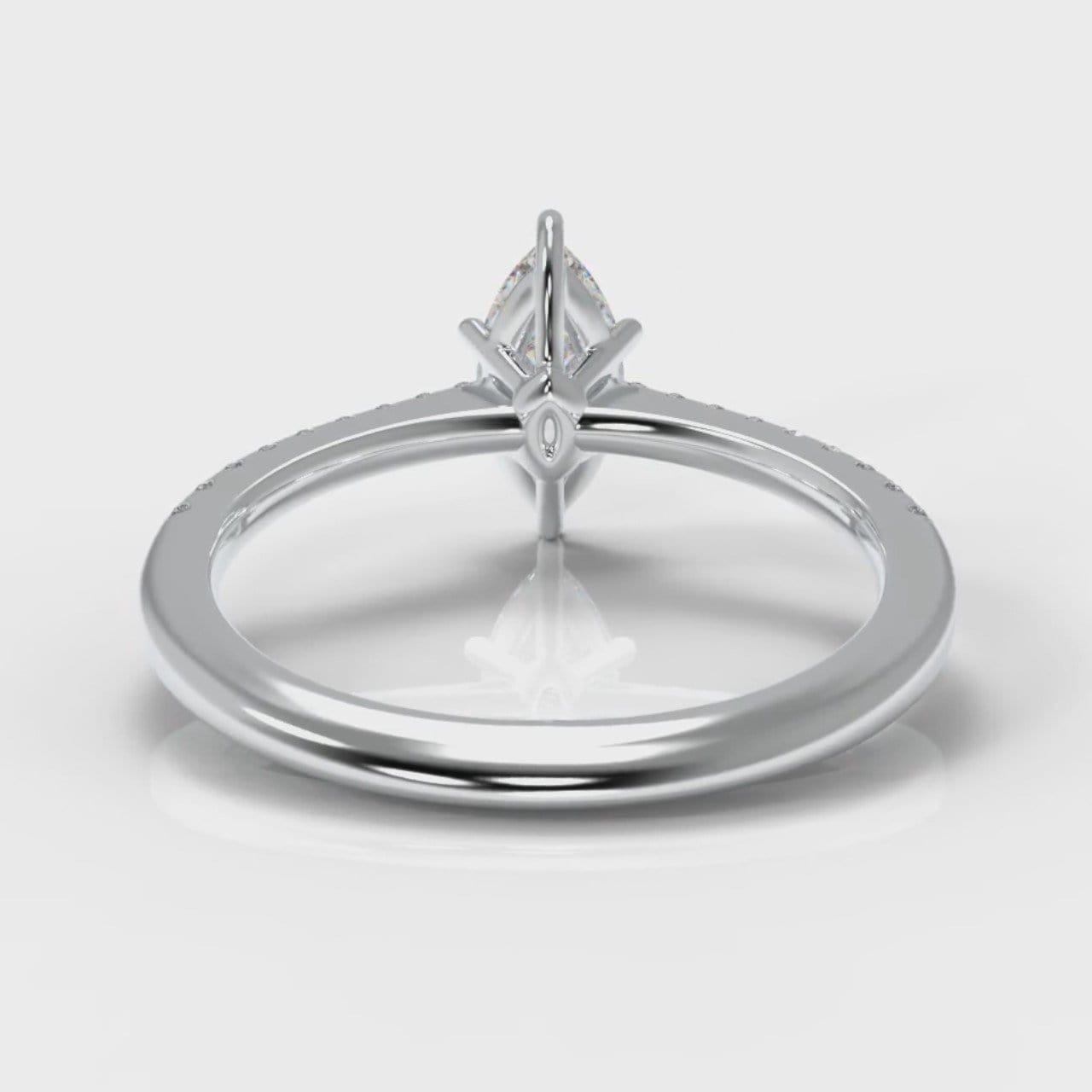 Star Petite Micropavé Marquise Diamond Engagement Ring