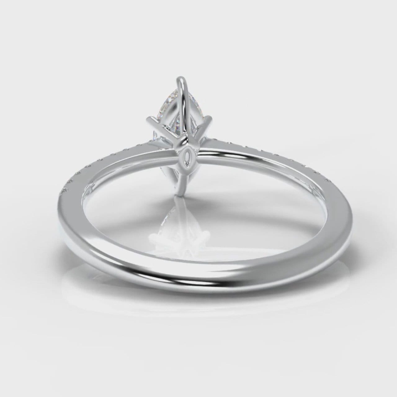 Star Petite Micropavé Marquise Diamond Engagement Ring
