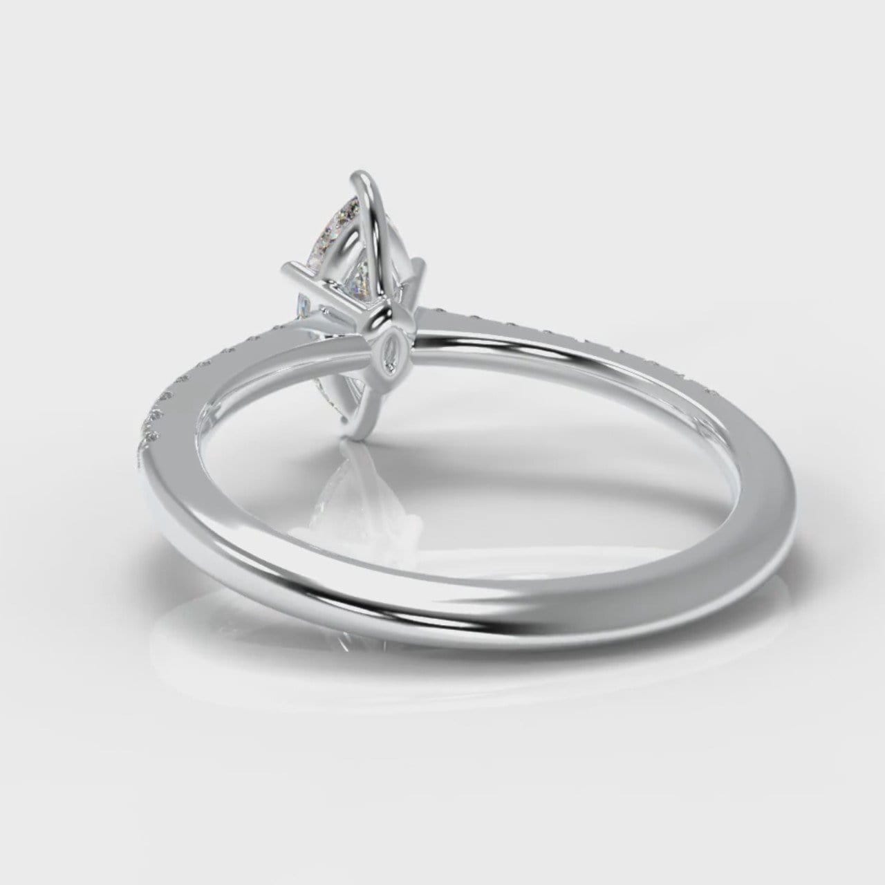Star Petite Micropavé Marquise Diamond Engagement Ring