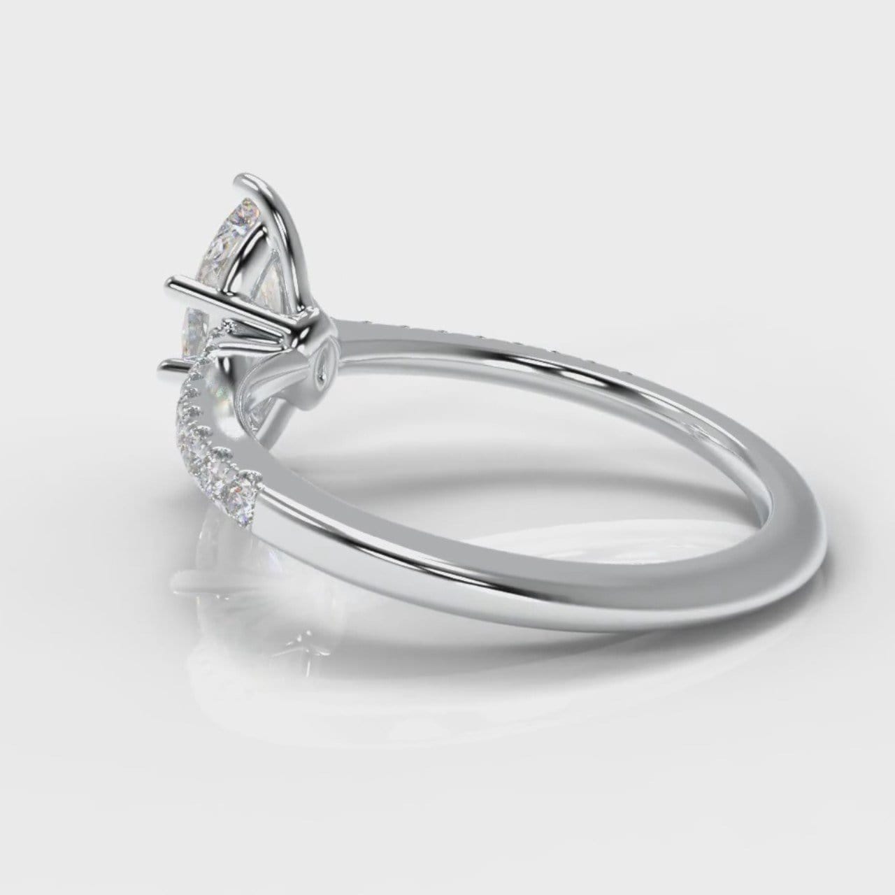 Star Petite Micropavé Marquise Diamond Engagement Ring