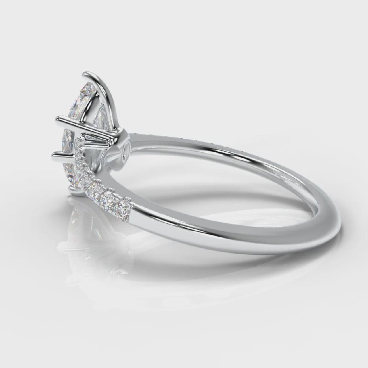 Star Petite Micropavé Marquise Diamond Engagement Ring