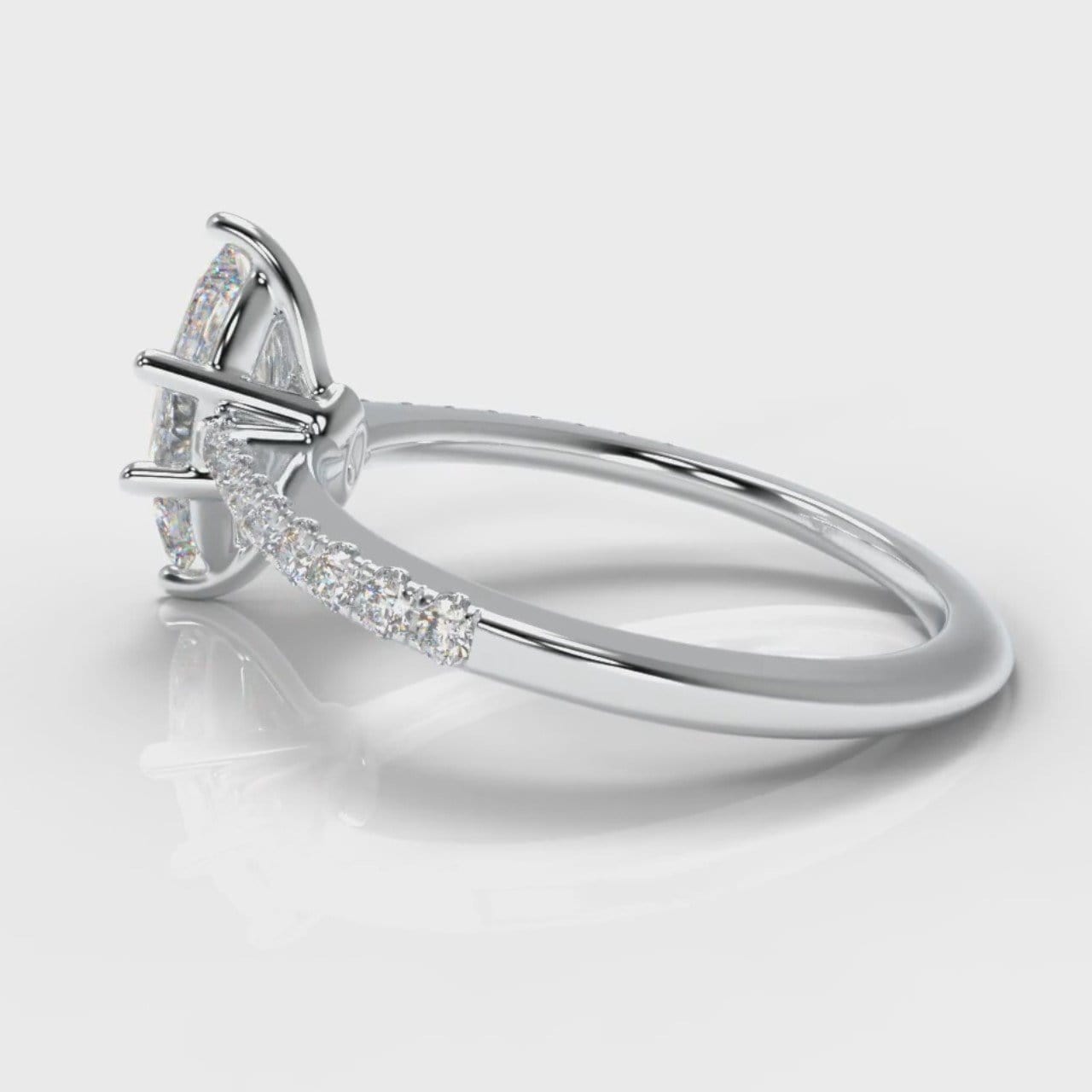 Star Petite Micropavé Marquise Diamond Engagement Ring