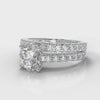 Carrée Micropavé Round Brilliant Bridal Set