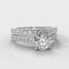 Carrée Micropavé Round Brilliant Bridal Set