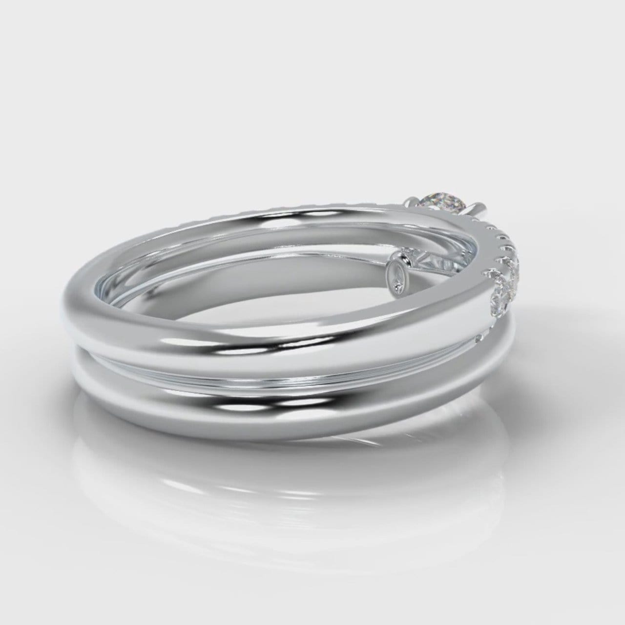 Carrée Solitaire Oval Diamond Bridal Set