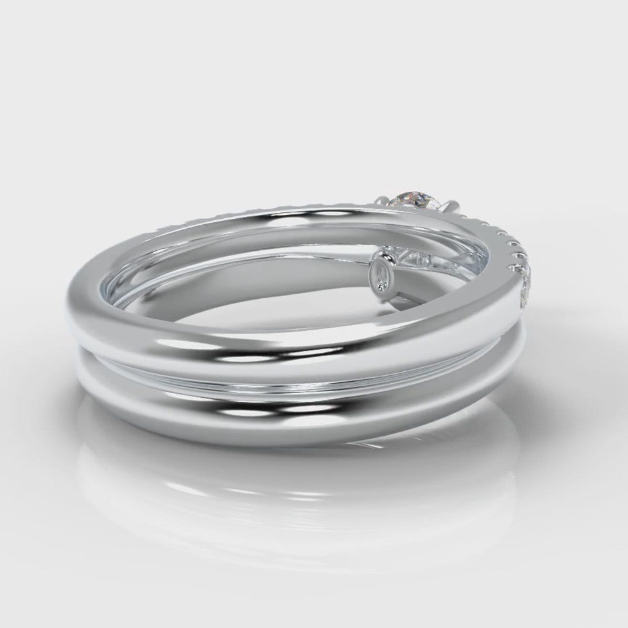 Carrée Solitaire Oval Diamond Bridal Set
