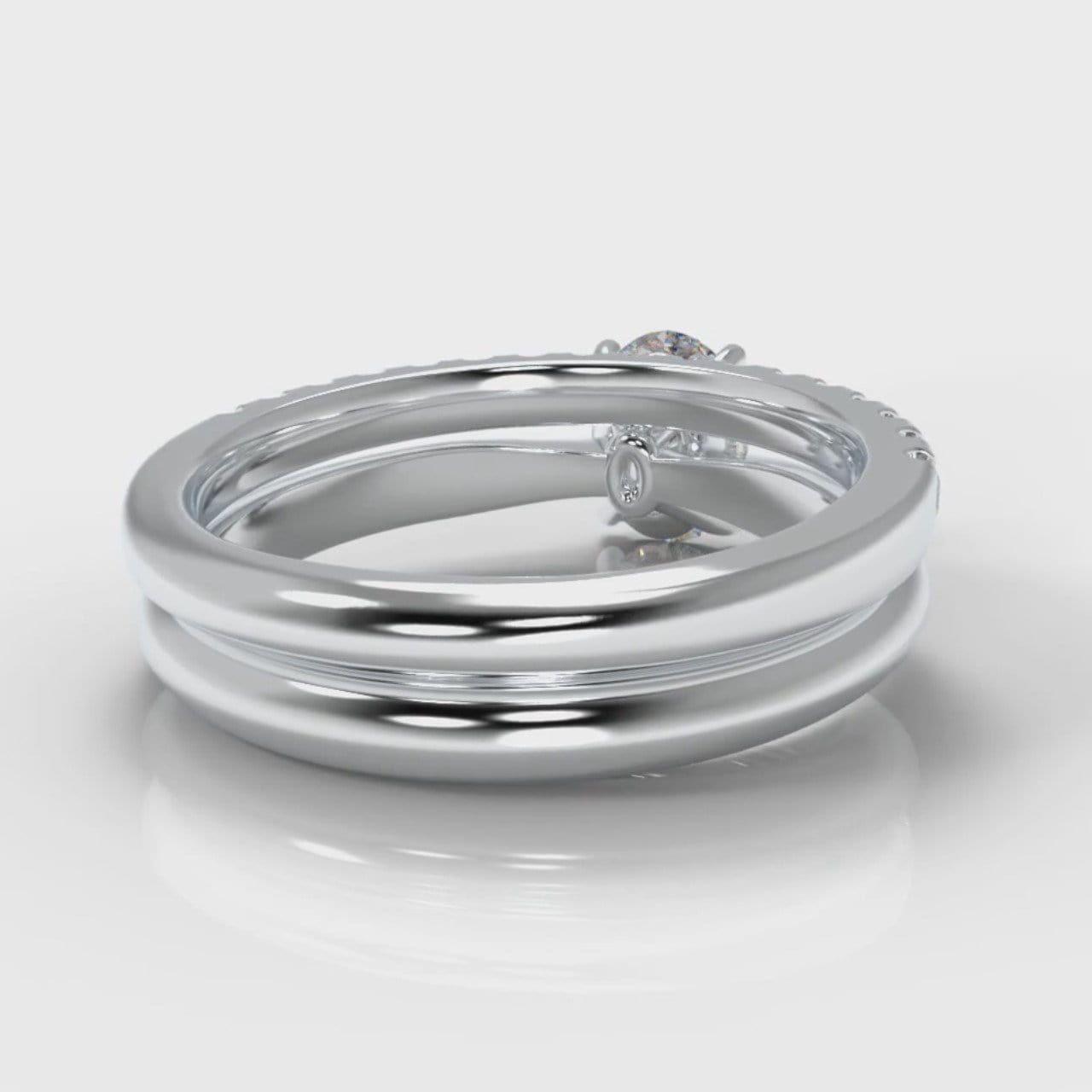 Carrée Solitaire Oval Diamond Bridal Set