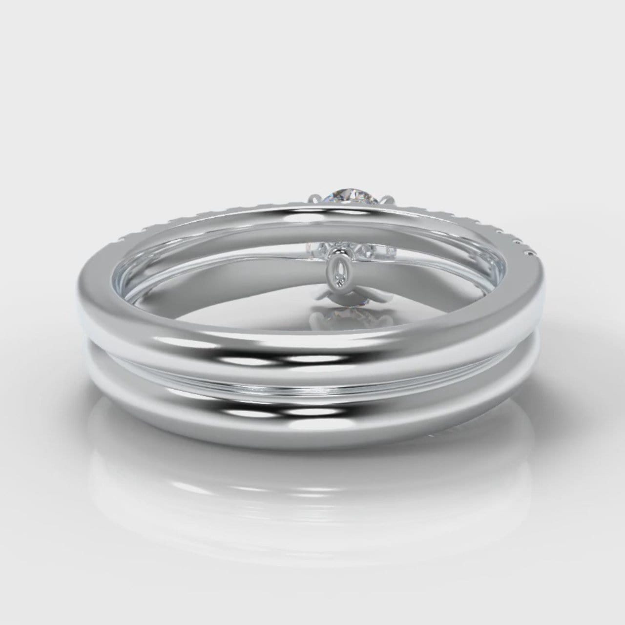 Carrée Solitaire Oval Diamond Bridal Set
