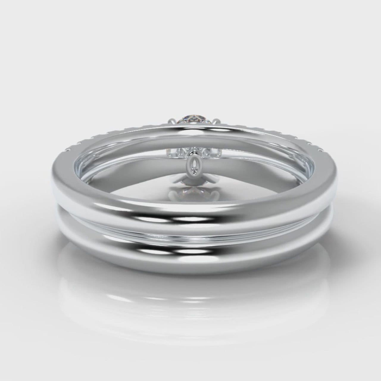 Carrée Solitaire Oval Diamond Bridal Set