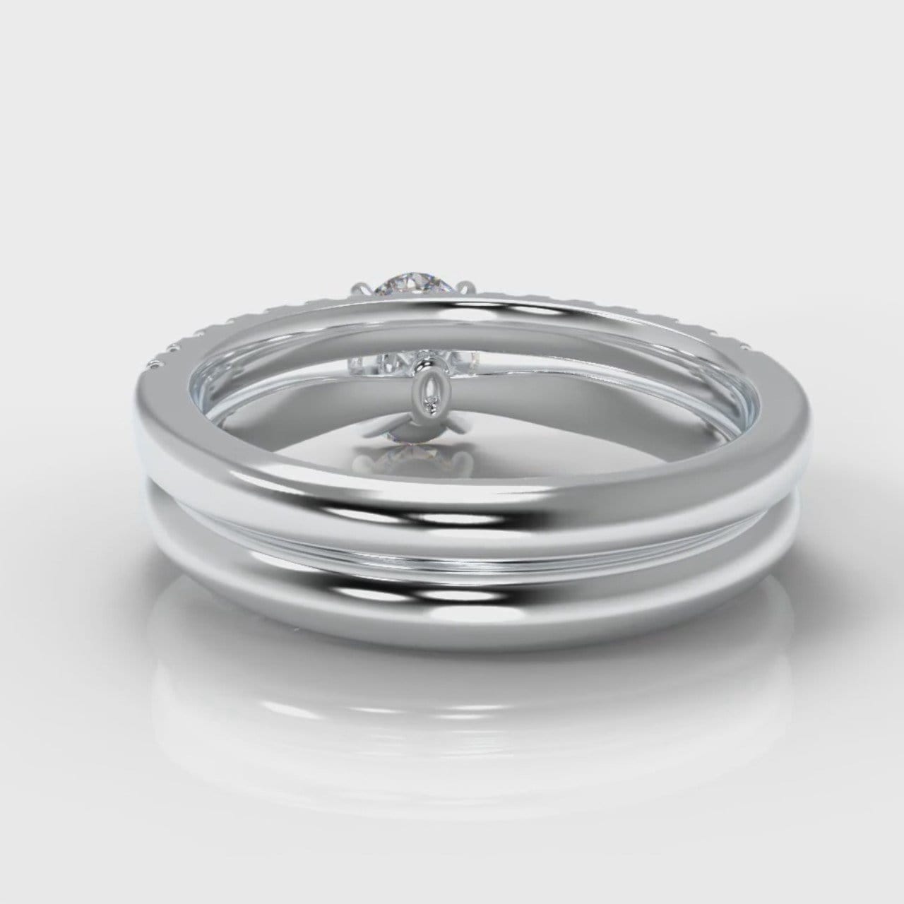 Carrée Solitaire Oval Diamond Bridal Set