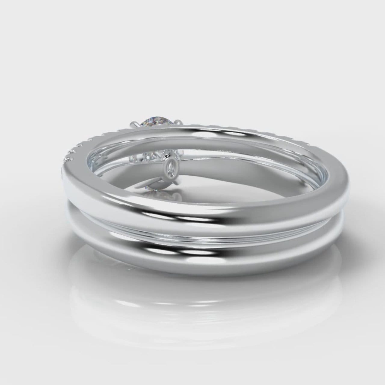 Carrée Solitaire Oval Diamond Bridal Set
