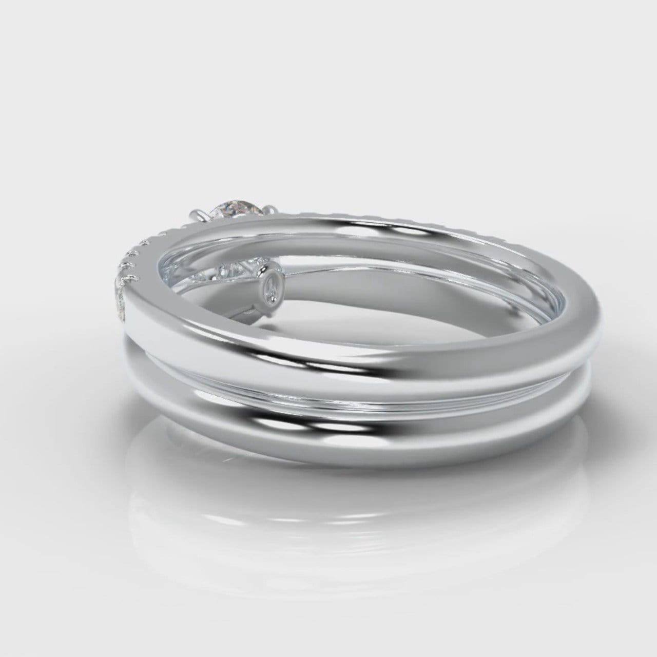 Carrée Solitaire Oval Diamond Bridal Set