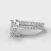 Petite Micropavé Oval Diamond Bridal Set