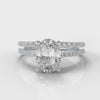 Petite Micropavé Oval Diamond Bridal Set