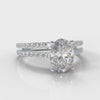 Petite Micropavé Oval Diamond Bridal Set