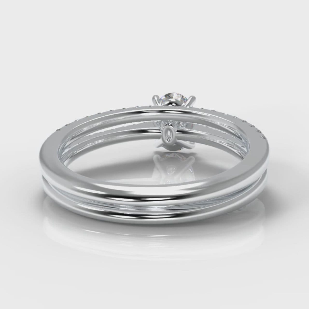 Petite Micropavé Oval Diamond Bridal Set