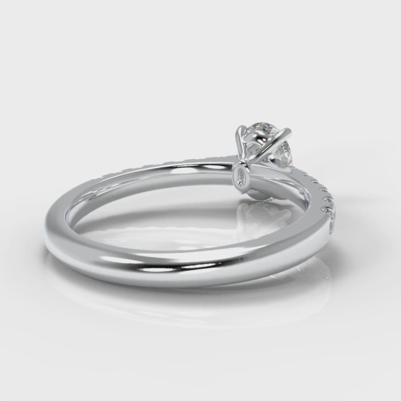 Carrée Micropavé Oval Diamond Engagement Ring