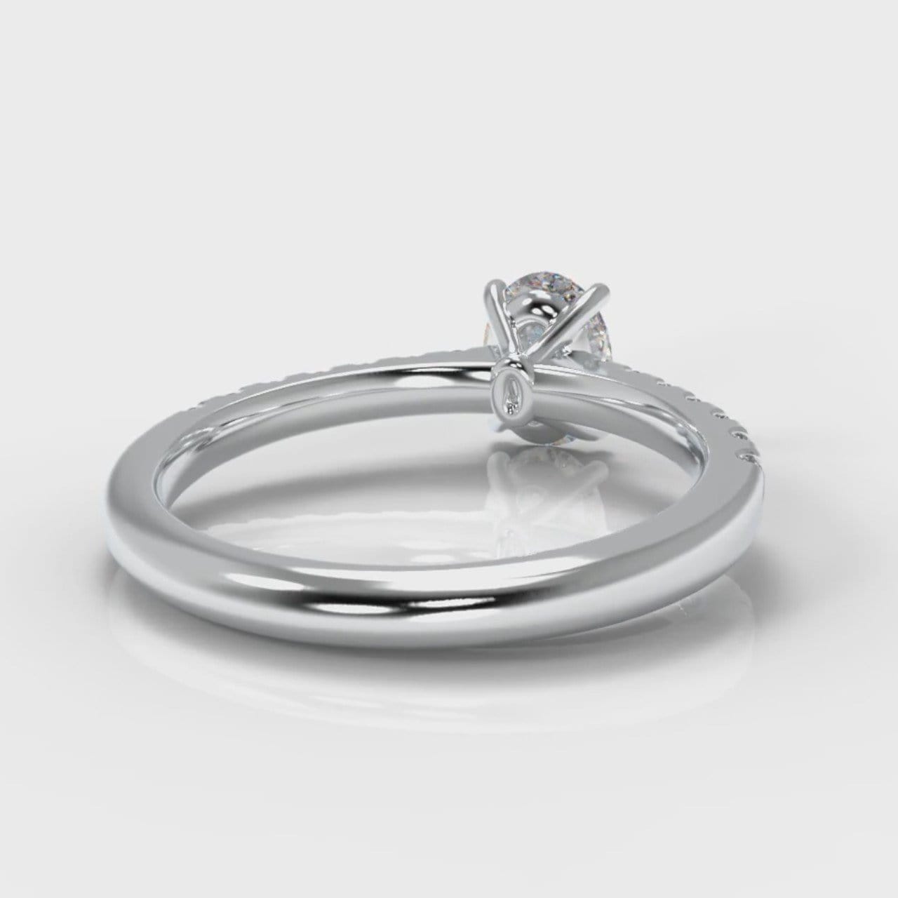 Carrée Micropavé Oval Diamond Engagement Ring