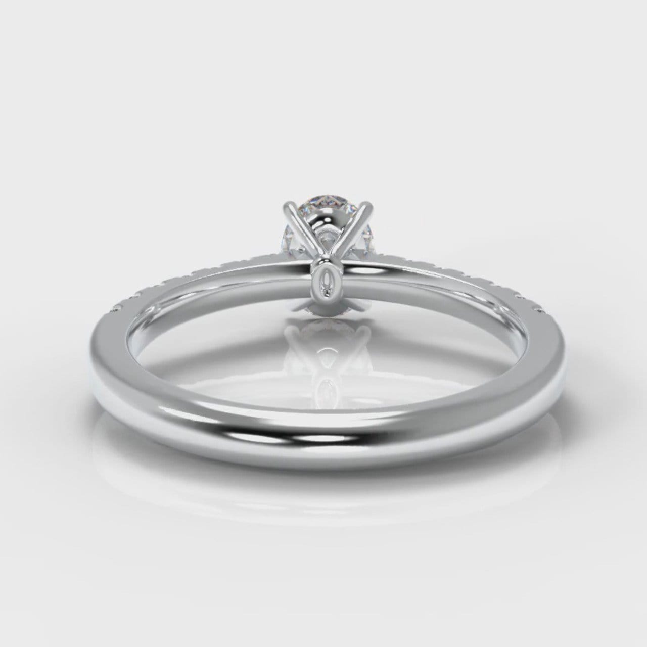 Carrée Micropavé Oval Diamond Engagement Ring