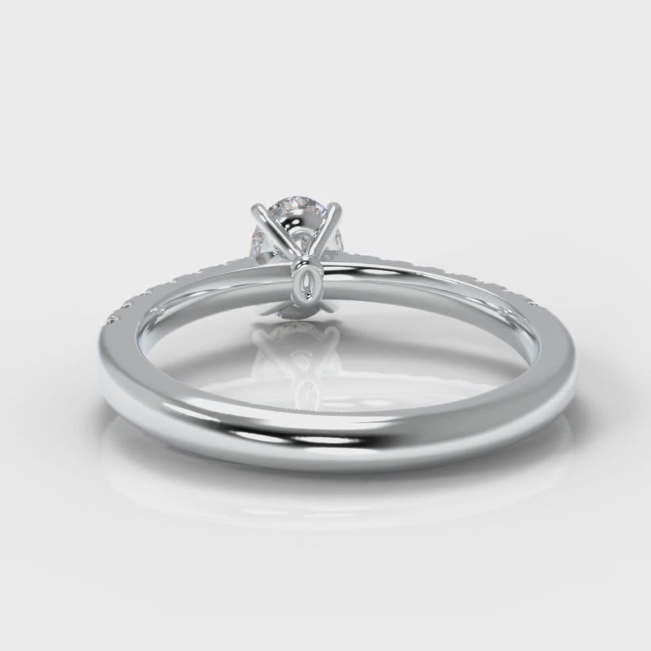 Carrée Micropavé Oval Diamond Engagement Ring