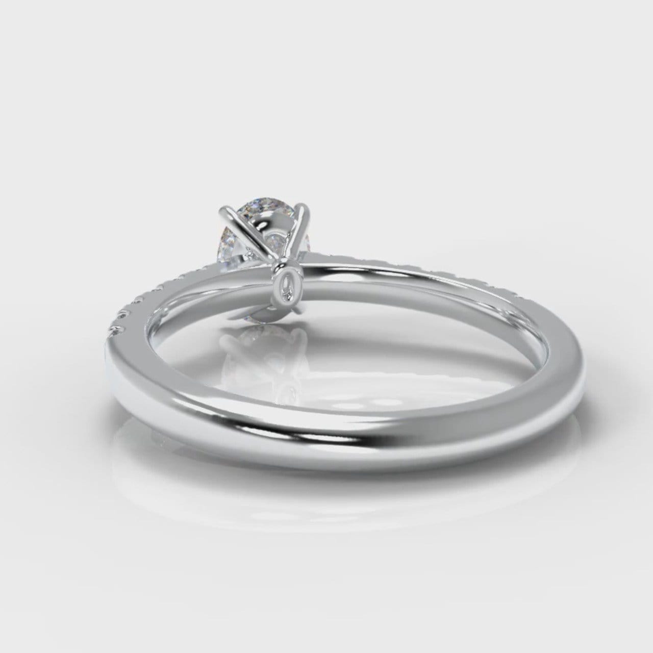 Carrée Micropavé Oval Diamond Engagement Ring
