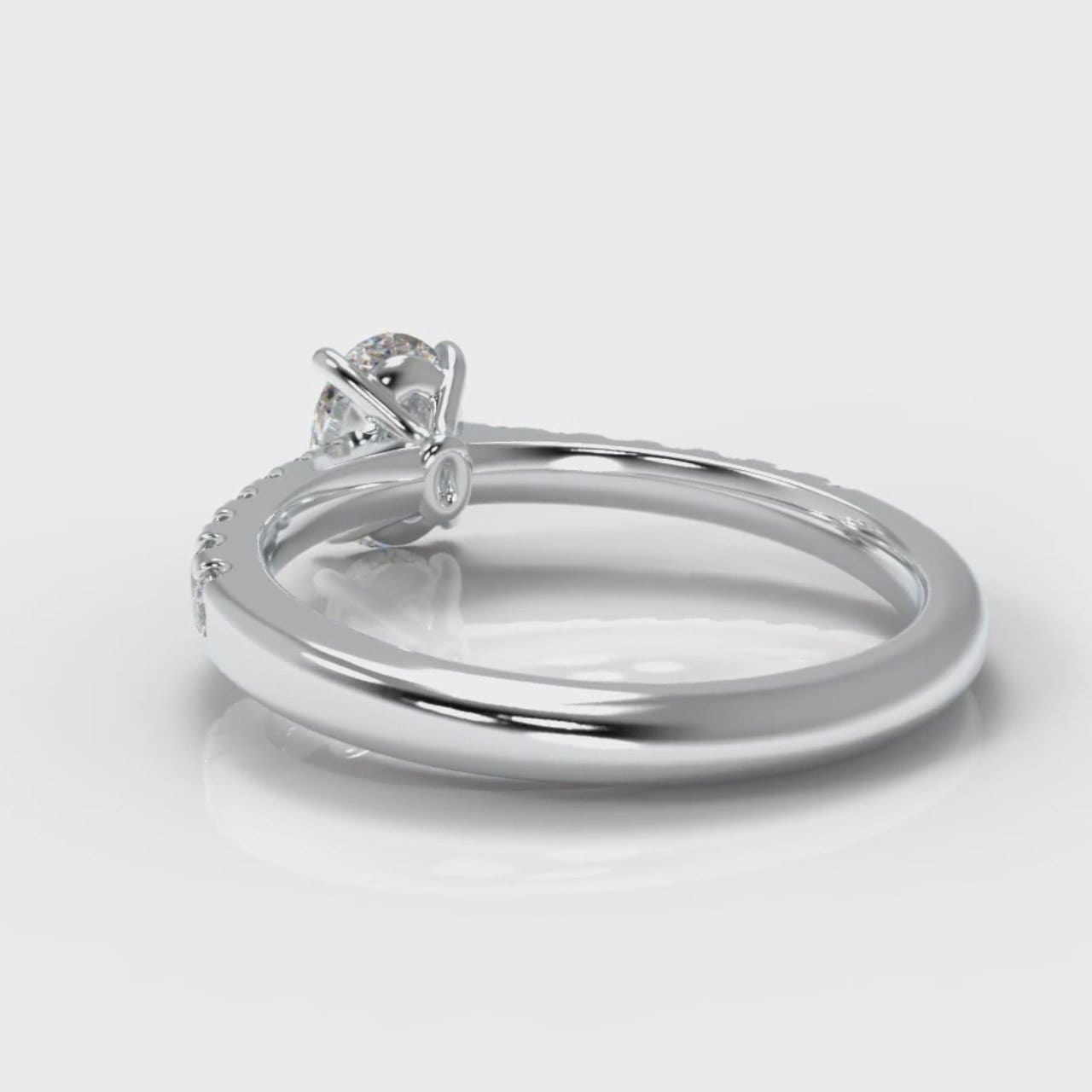 Carrée Micropavé Oval Diamond Engagement Ring