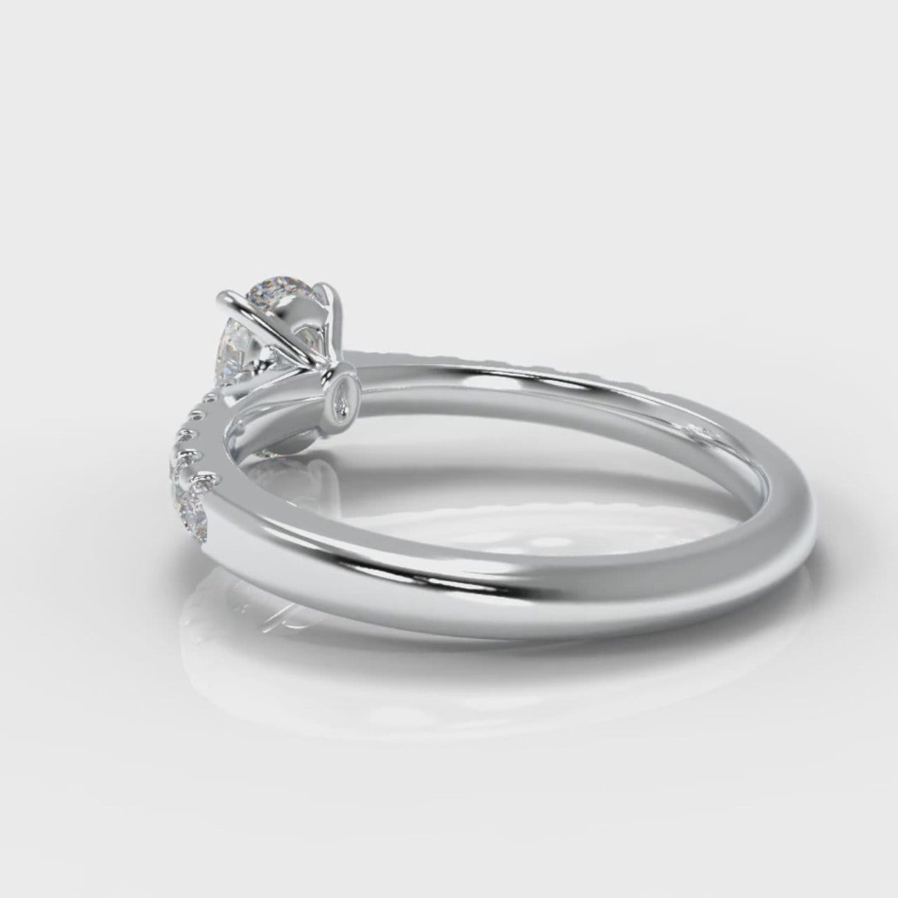 Carrée Micropavé Oval Diamond Engagement Ring